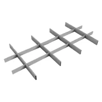 Грильято Жалюзи ячейка 300x200 мм, металлик матовый, высота 30 / 50 мм, ширина 10 мм