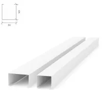 Рейка кубообразная Албес A50/50S белая оцинковка