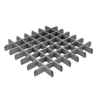 Грильято ячейка 86x86, высота 30 мм, ширина 10 мм, металлик матовый