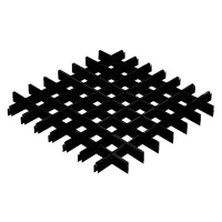 Грильято ячейка 60х60, высота 40 мм, ширина 10 мм, черный