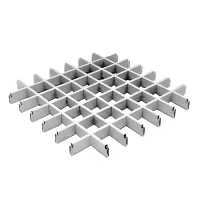 Грильято ячейка 86x86, высота 40 мм, ширина 10 мм, супер-хром