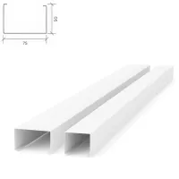 Рейка кубообразная Албес A75/50S белая оцинковка