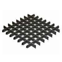 Грильято ячейка 60х60, высота 50 мм, ширина 10 мм, металлик