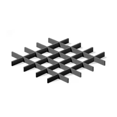 Грильято ячейка 120x120, высота 40 мм, ширина 10 мм, металлик