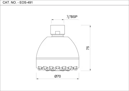 Лейка верхнего душа Essco EOS-CHR-491 Хром