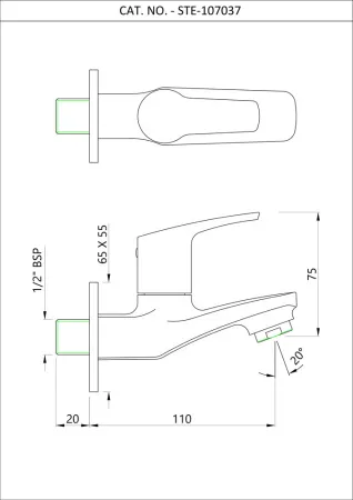 Смеситель для раковины Essco Stella STE-CHR-107037 Хром