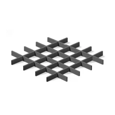 Грильято ячейка 120x120, высота 50 мм, ширина 10 мм, металлик матовый