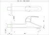 Смеситель для раковины с длинным корпусом Essco Orbit ORB-CHR-105107 Хром