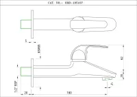 Смеситель для раковины с длинным корпусом Essco Orbit ORB-CHR-105107 Хром