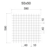 Грильято ячейка 50х50, высота 30 мм, ширина 10 мм, белый матовый
