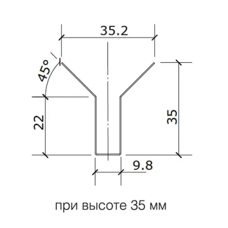 Грильято Пирамидальный ячейка 75х75мм, черный, высота 35 мм, ширина 10 мм