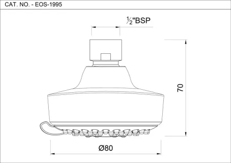 Лейка верхнего душа Essco EOS-CHR-1995 Хром