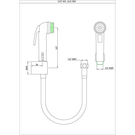 Лейка для гигиенического душа Essco ALE-CHR-583 Хром