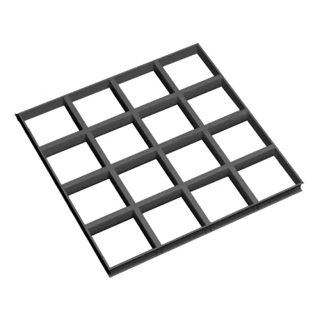 Грильято GL-15 ячейка 150x150, высота 37 мм, ширина 15 мм, графит матовый