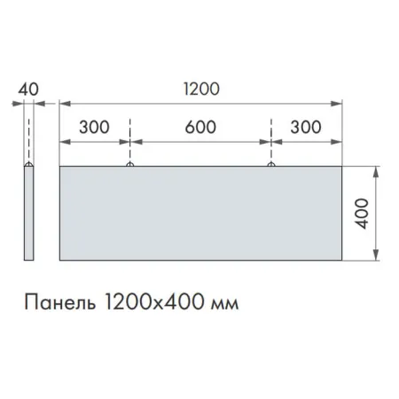 Армстронг OPTIMA Baffle Прямоугольный 1200x400мм, белый