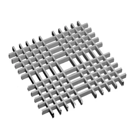 Грильято Нестандартная ячейка Модель 8 ячейка 50х50х100мм, металлик, высота 50 мм, ширина 10 мм