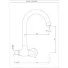 Кран для раковины в кухню Essco Tropical TQT-CHR-522S Хром