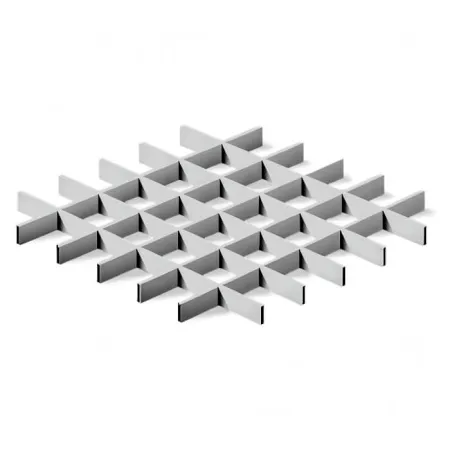 Грильято ячейка 100x100, высота 50 мм, ширина 10 мм, супер-хром