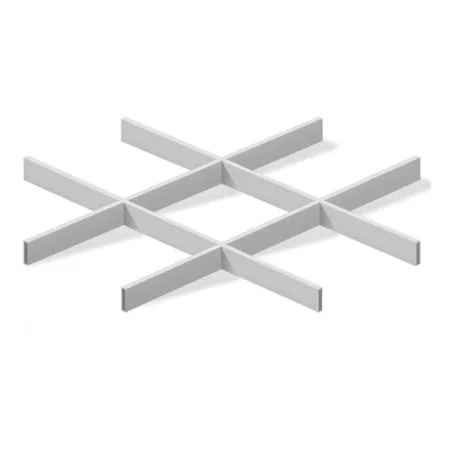 Грильято ячейка 200x200, высота 30 мм, ширина 5 мм, белый матовый