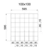 Грильято GL-15 ячейка 100x100, высота 37 мм, ширина 15 мм, супер-хром