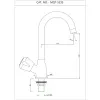 Кран для раковины в кухню Essco Marvel MQT-CHR-523S Хром