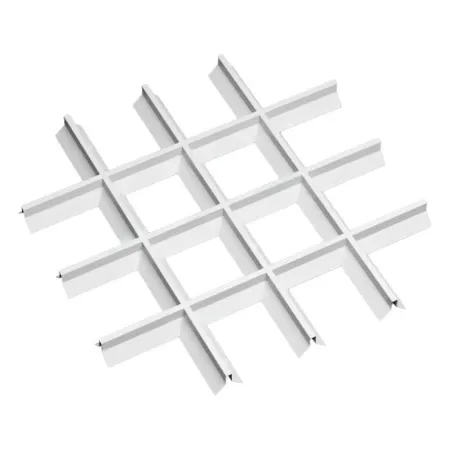 Грильято Пирамидальный ячейка 150х150мм, белый матовый, высота 35 мм, ширина 10 мм