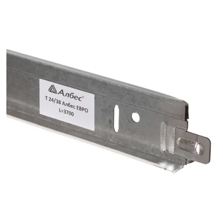 Подвесная система Албес T-24 Евро рейка несущая высота профиля 38мм, длина 3700мм, черный