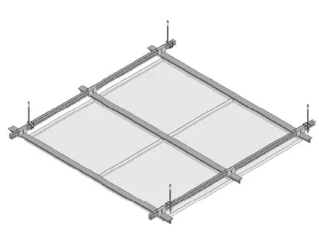 Подвесной потолок Армстронг V-Clip F Plain белый 600x600х40мм (фаска 3 мм)