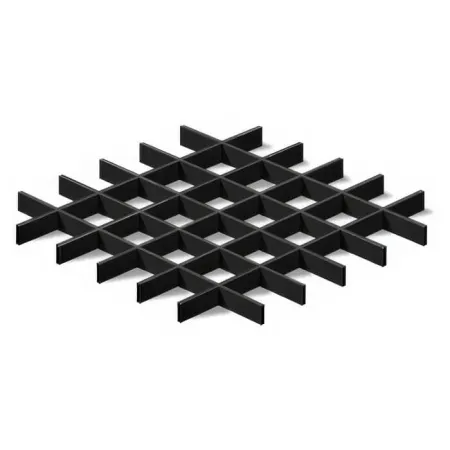 Грильято ячейка 100x100, высота 30 мм, ширина 10 мм, черный