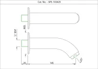 Излив для ванны Essco Cosmo SPE-CHR-103429 Хром