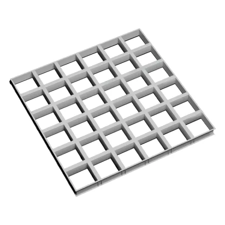 Грильято GL-15 ячейка 100x100, высота 47 мм, ширина 15 мм, металлик