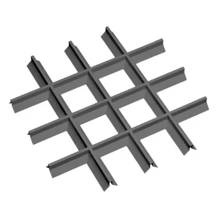 Грильято Пирамидальный ячейка 150х150мм, металлик матовый, высота 35 мм, ширина 10 мм