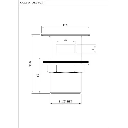 Выпуск для раковины с переливом Essco ALE-CHR-543HT Хром