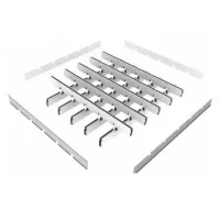 Грильято GL-24 ячейка 75x75, высота 34 мм, ширина 24 мм, белый матовый