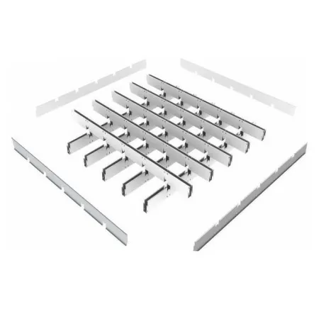 Грильято GL-15 ячейка 75x75, высота 47 мм, ширина 15 мм, супер-хром