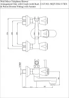 Смеситель для ванны и душа Essco Marvel MQT-CHR-517KN хром