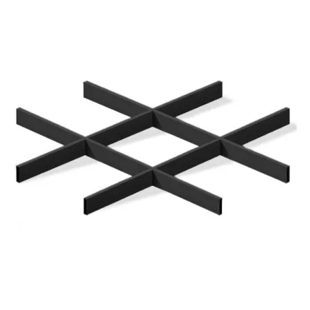 Грильято ячейка 200x200, высота 30 мм, ширина 10 мм, черный