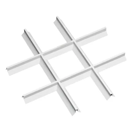 Грильято Пирамидальный ячейка 200х200мм, белый матовый, высота 35 мм, ширина 10 мм