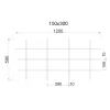 Грильято Жалюзи ячейка 300x150 мм, металлик матовый, высота 30 / 50 мм, ширина 10 мм