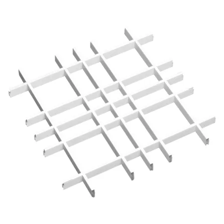 Грильято Нестандартная ячейка Модель 4 ячейка 180х60мм, белый матовый, высота 50 мм, ширина 10 мм