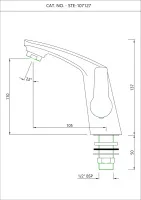 Смеситель для раковины с правосторонней ручкой управления Essco Stella STE-CHR-107127 Хром