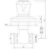 Встраиваемый в стену запорный клапан Essco Marvel MQT-CHR-514FKN Хром