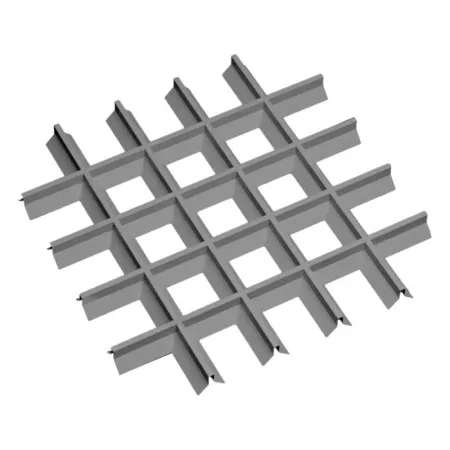 Грильято Пирамидальный ячейка 120х120мм, металлик, высота 42.5 мм, ширина 10 мм