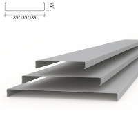 Потолочная рейка Албес AN85A металлик матовый