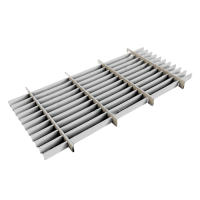 Грильято Жалюзи ячейка 300x50 мм, металлик, высота 30 / 50 мм, ширина 10 мм