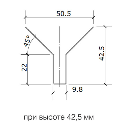 Грильято Пирамидальный ячейка 75х75мм, металлик матовый, высота 42.5 мм, ширина 10 мм