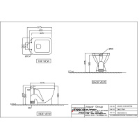 Унитаз напольный безободковый Essco Aspire AIS-WHT-101551SSPPSM Белый