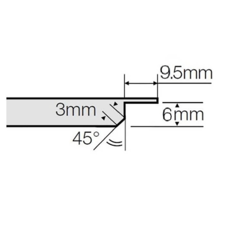 Кассетный потолок Албес AP600A6/45°/Т-24 Tegular 24 черный Эконом